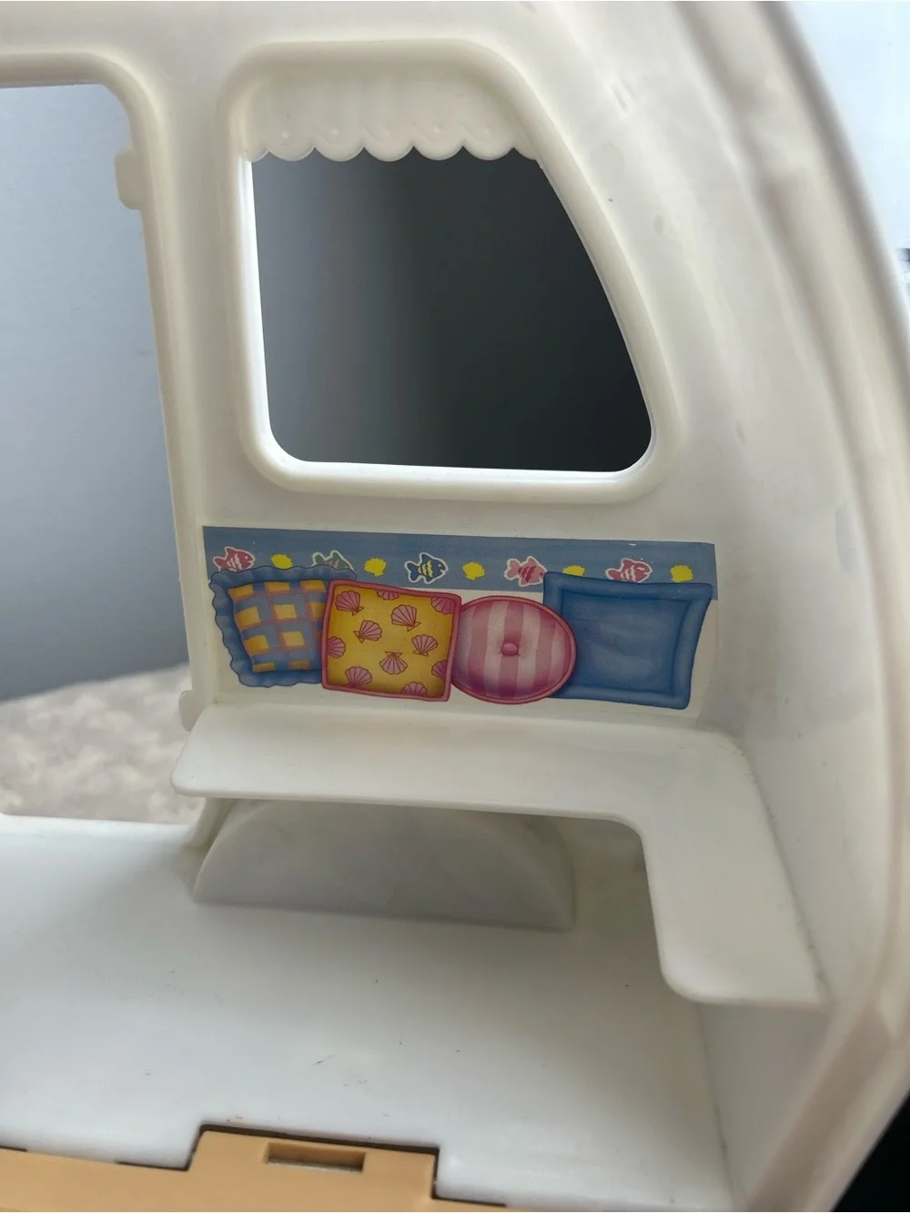Vintage Fisher Price Loving Family RV Camper Van Pink White
